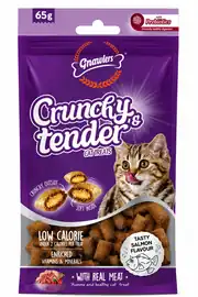 Gnawlers Crunchy Somonlu Prebiotik Destekli Kedi Ödül Maması 65gr