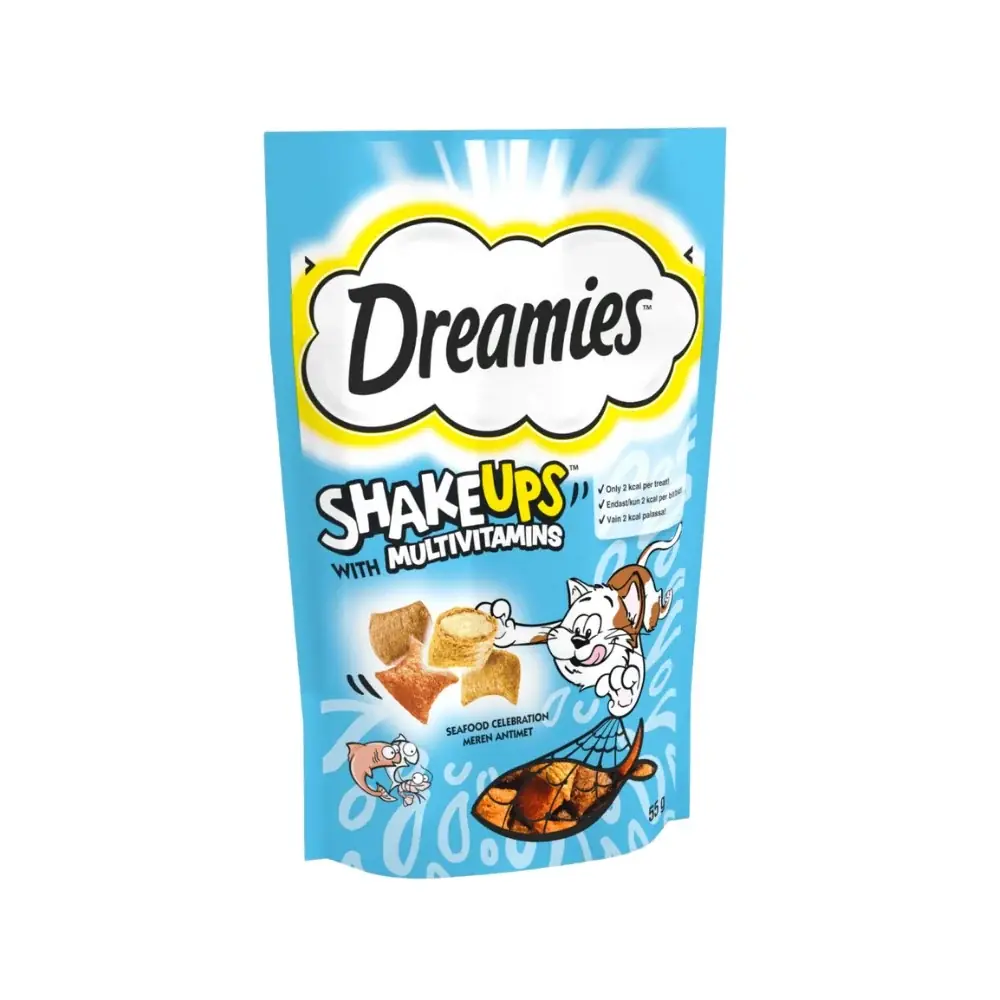 Ürün görseli: Dreamies Shakeups Balıklı 55 gr Kedi Ödül Maması x 6 Adet