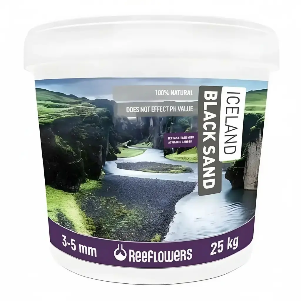 Ürün görseli: ReeFlowers Iceland Black Sand 3-5 mm 25 kg Siyah Kum