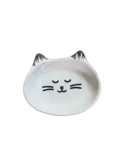 Sevimli Kedi Tasarımlı Seramik Mama ve Su Kabı 200 ml