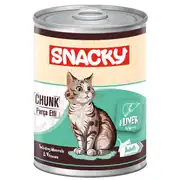 Snacky 12'li Koli-400 gr Chunk/Konserve Ciğerli Yetişkin Kedi