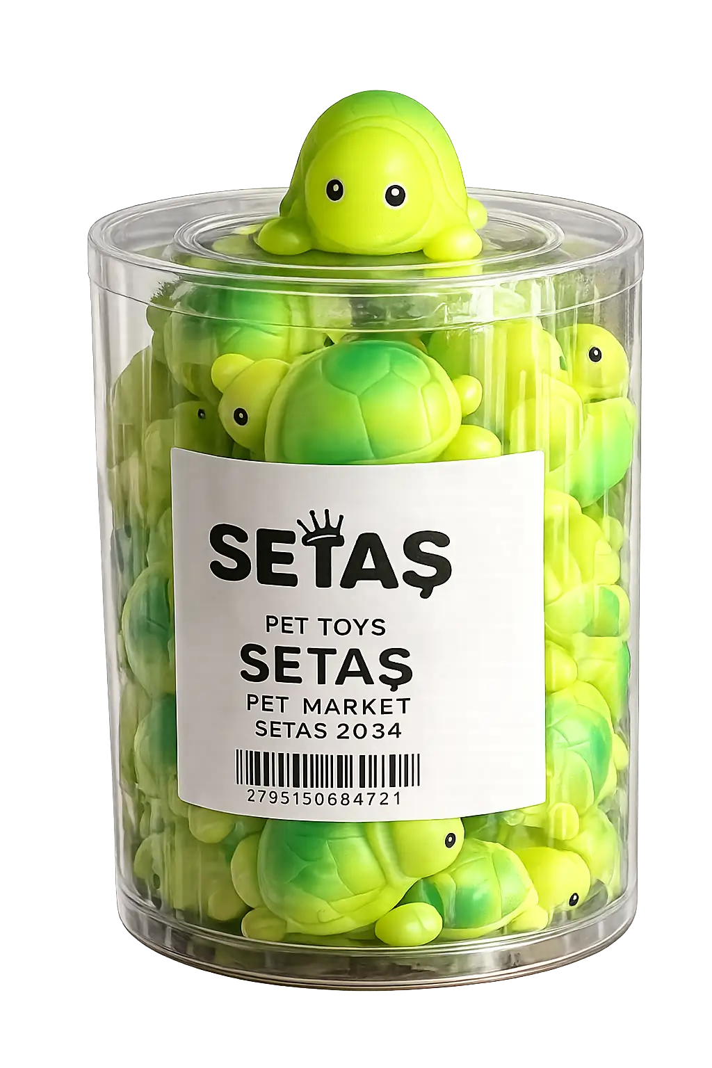 Ürün görseli: Setaş Pet Toys Kaplumbağa Sesli Kedi Köpek Oyuncağı 25'li