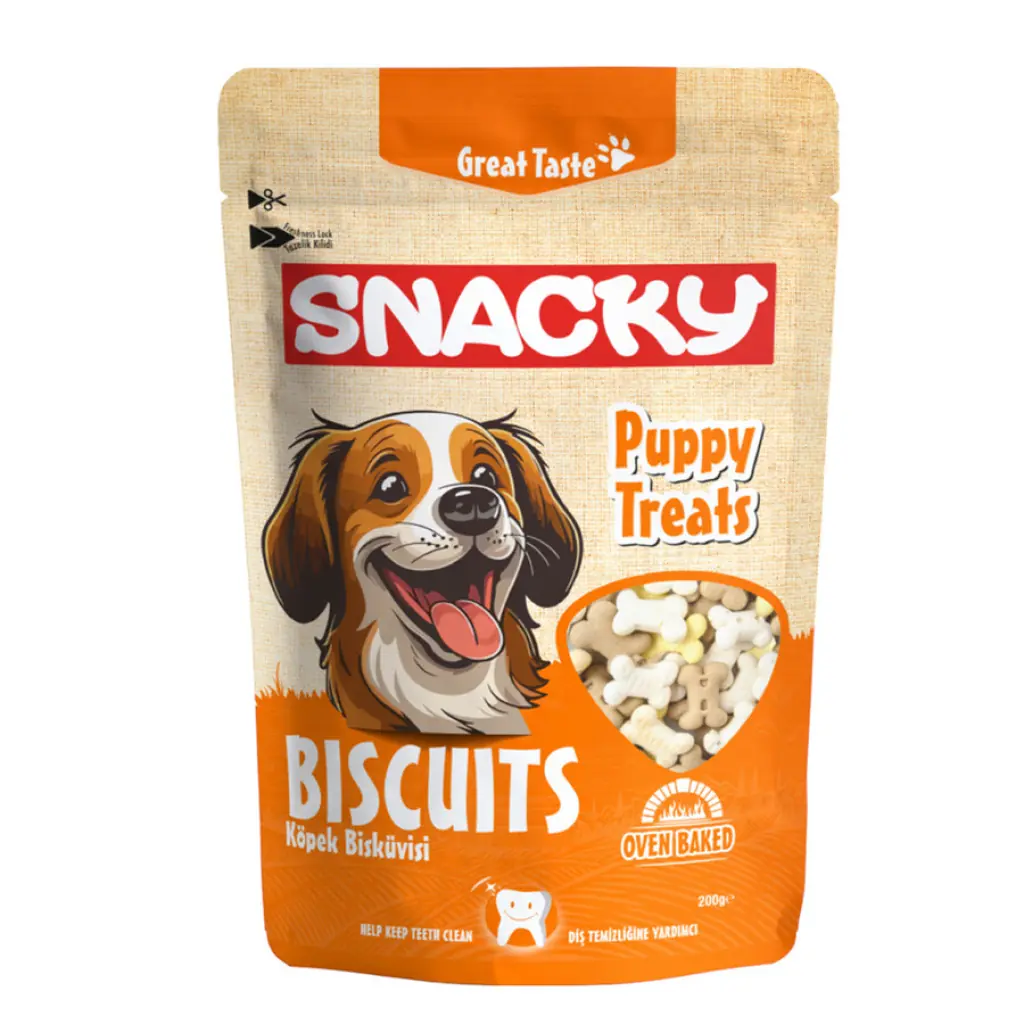 Ürün görseli: Snacky Tavuklu Köpek Bisküvisi 200gr