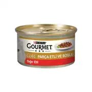 Gourmet Sığır Etli Parça Konserve Mama - Teşhir Ürünü 60´lı Koli