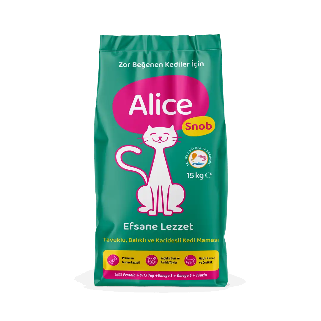 Ürün görseli: Alice Snob Seçici Zor Beğenenler İçin 15 kg Yetişkin Kedi Maması