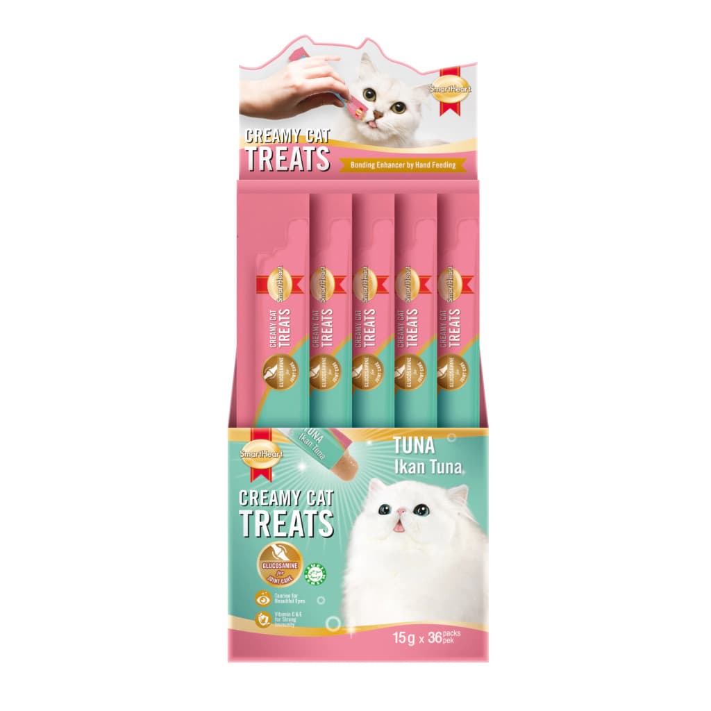 Ürün görseli: SmartHeart Krema Kedi Ödülü Ton 36x15 Gr