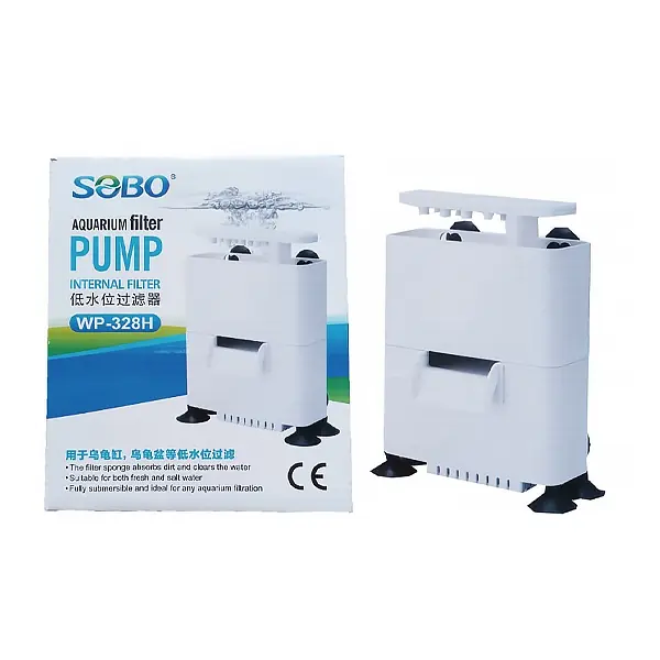 Ürün görseli: SOBO 328H Alçak Su Akvaryum İç Filtresi 500l/h 8w