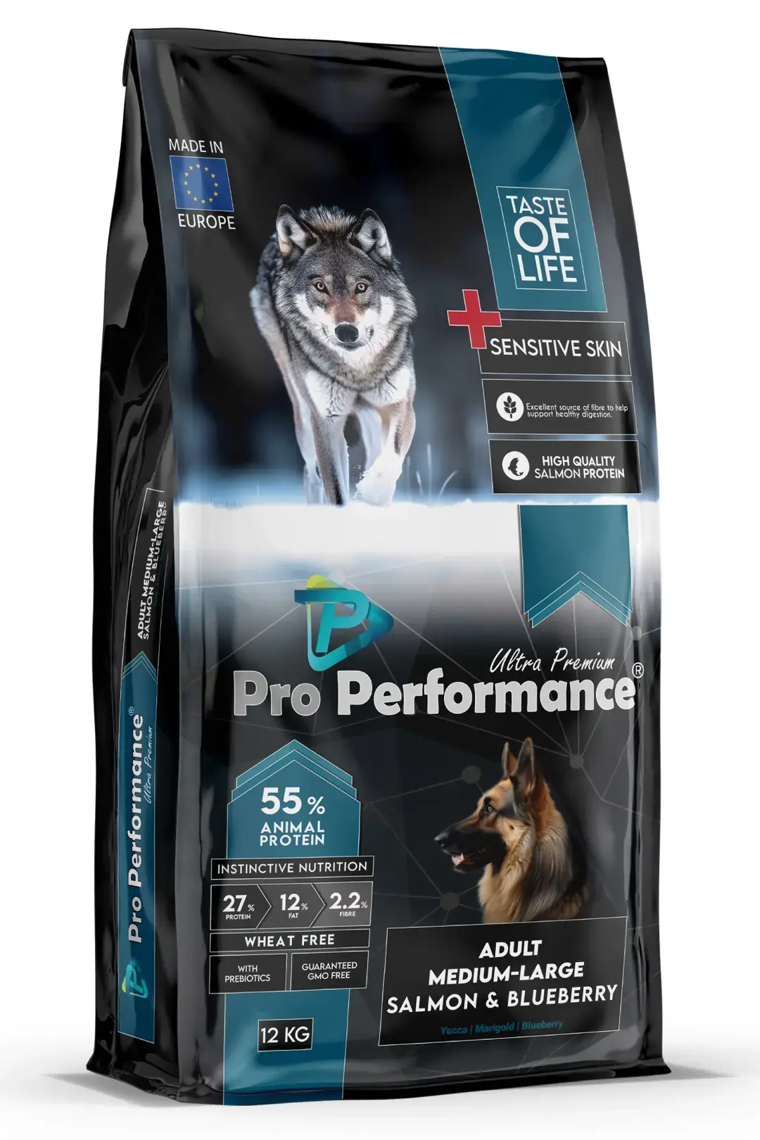 Ürün görseli: Pro Performance Somonlu ve Yaban Mersinli 12 kg Orta ve Büyük Irklar için Yetişkin Köpek Maması