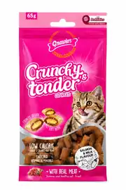 Gnawlers Crunchy Somonlu ve Sütlü Prebiotik Destekli Kedi Ödül Maması 65gr