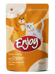 Enjoy Pouch Tavuk Etli Yaş Kedi Maması 85 Gr