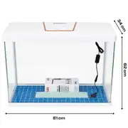 DAWAQUA Akvaryum DA-820 Beyaz İthal Işıklı Filtreli Set