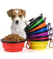 Evcil Hayvan Kedi Köpek Taşınabilir Katlanır Mama ve Su Kabı