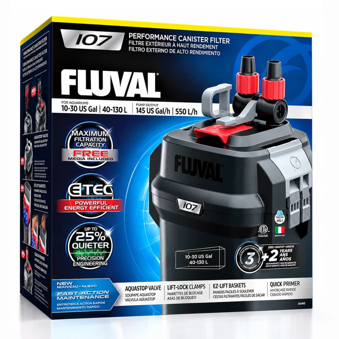 Ürün görseli: Fluval 107 Dış Filtre 550L/H