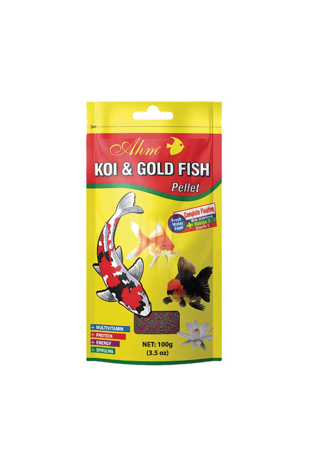 Ürün görseli: Ahm Koi Gold Fish Pellet 100 Gr