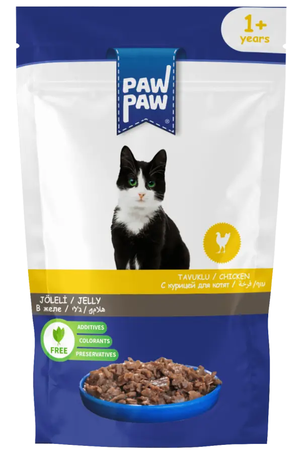 Ürün görseli: PawPaw Tavuklu Kedi Pouch 85 Gr