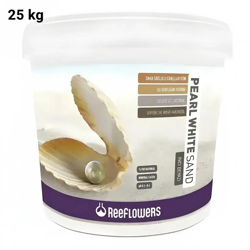 Ürün görseli: Reeflowers Pearl White Sand Akvaryum Kumu (0,5-1 Mm) 25 Kg 
