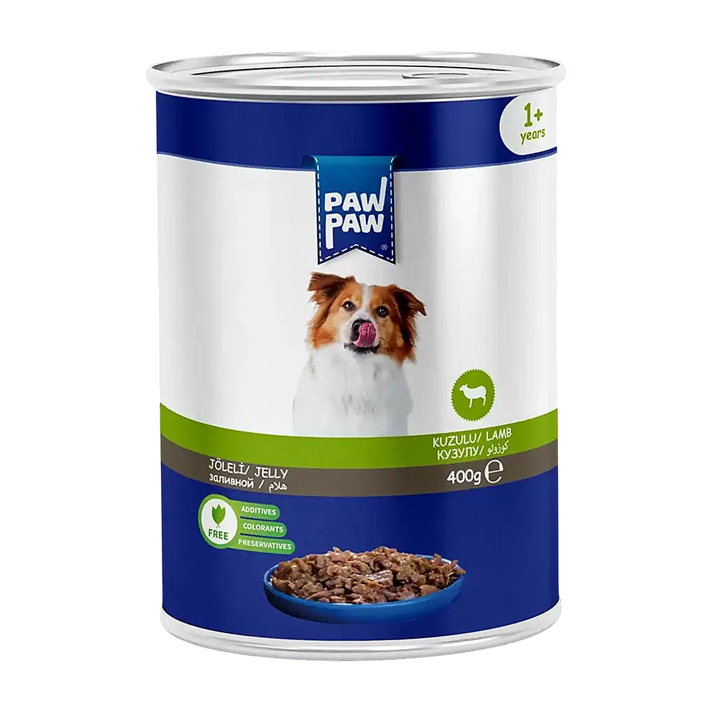 Ürün görseli: Pawpaw Kuzu Etli Yetişkin Köpek Konserve 400grx24
