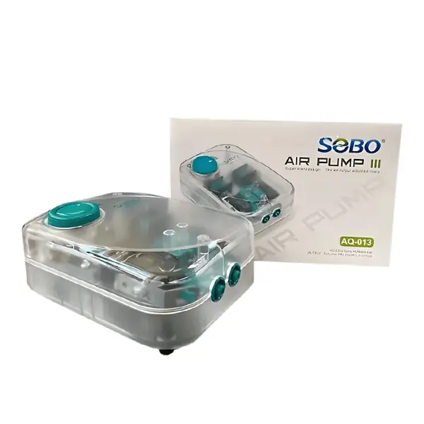 Ürün görseli: Sobo AQ-013 Çift Çıkışlı Şeffaf Hava Motoru