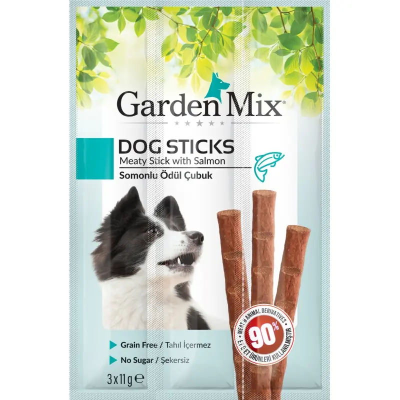 Ürün görseli: Gardenmix Somonlu 3x11 gr Stick Köpek Ödül Maması
