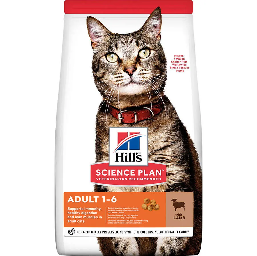 Ürün görseli: Hill's Adult Optimal Care Kuzu Etli ve Pirinçli 10 kg Yetişkin Kuru Kedi Maması