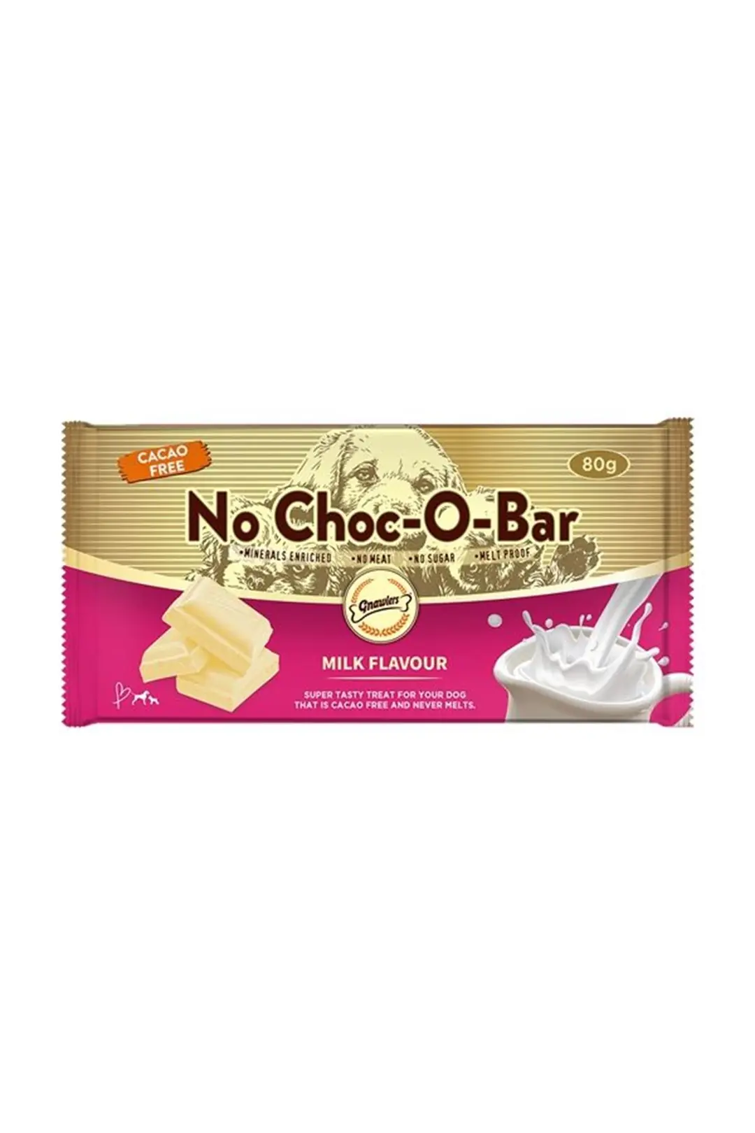 Ürün görseli: Gnawlers No Choc-O-Bar 80 gr Sütlü Köpek Çikolatası