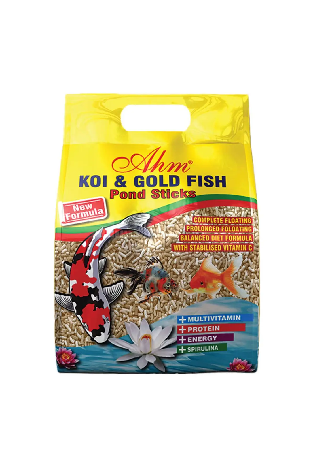 Ürün görseli: Ahm Koi Gold Fish Naturel Pond Sticks 1 kg Balık Yemi