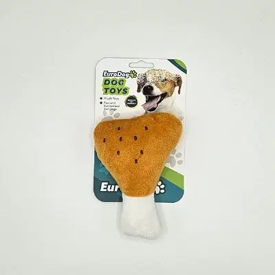 Ürün görseli: EuroDog Sesli Peluş Etli But Köpek Oyuncağı 14x10 Cm