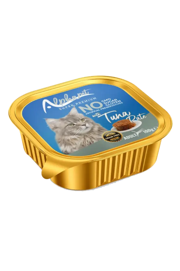 Ürün görseli: Alphapet Alutray Yetişkin Kediler İçin Tuna Balıklı Pate 100gr