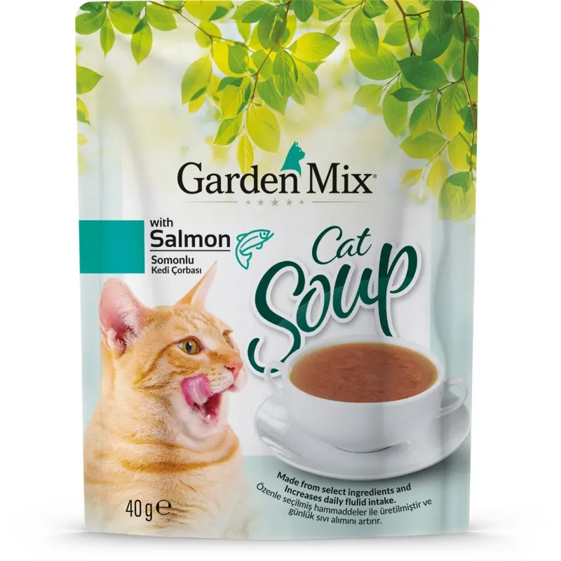 Ürün görseli: Gardenmix Somonlu 40 gr Kedi Çorbası