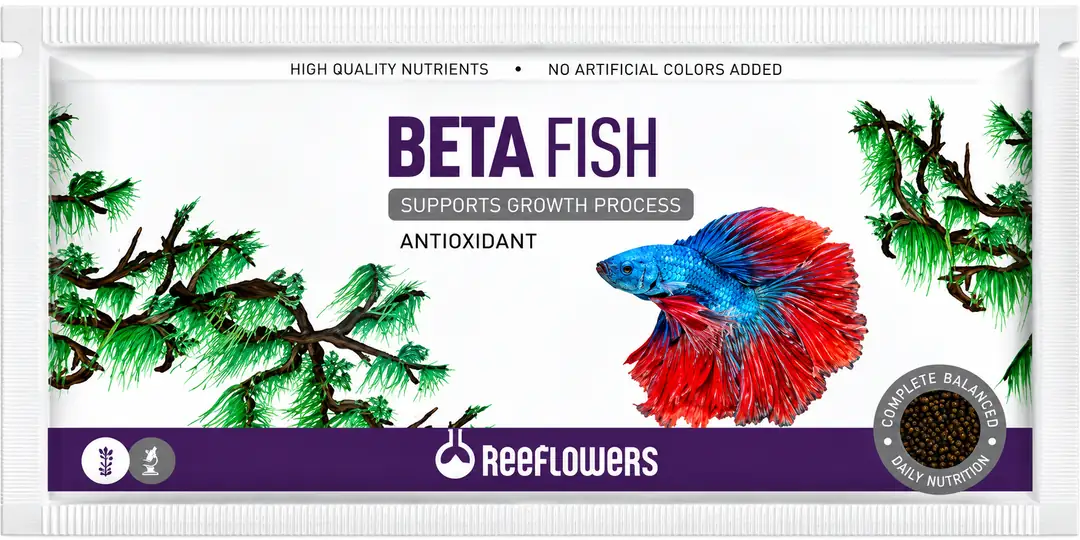 Ürün görseli: ReeFlowers Betta Fish Balık Yemi 15 gr Zarf - 24 Adet