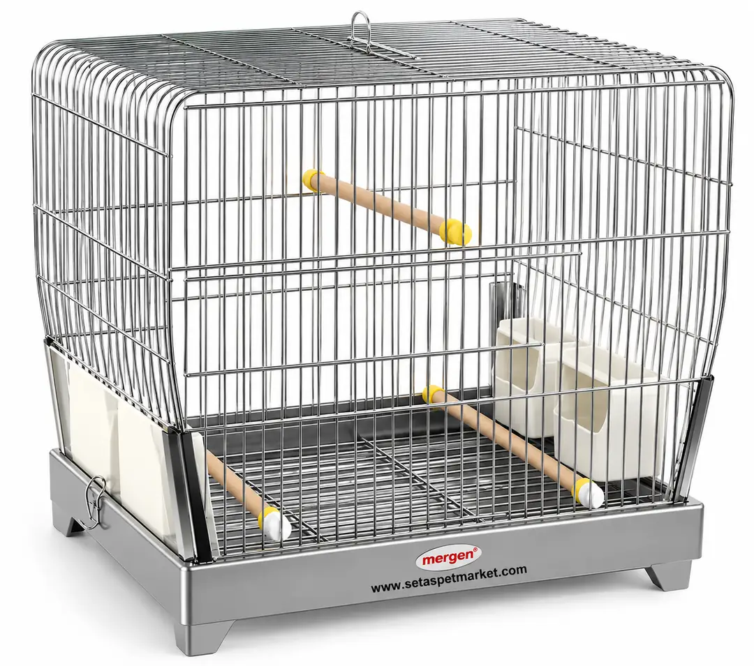 Ürün görseli: Mergen 3 No Sac Tava Kanarya Kafesi (Krom)