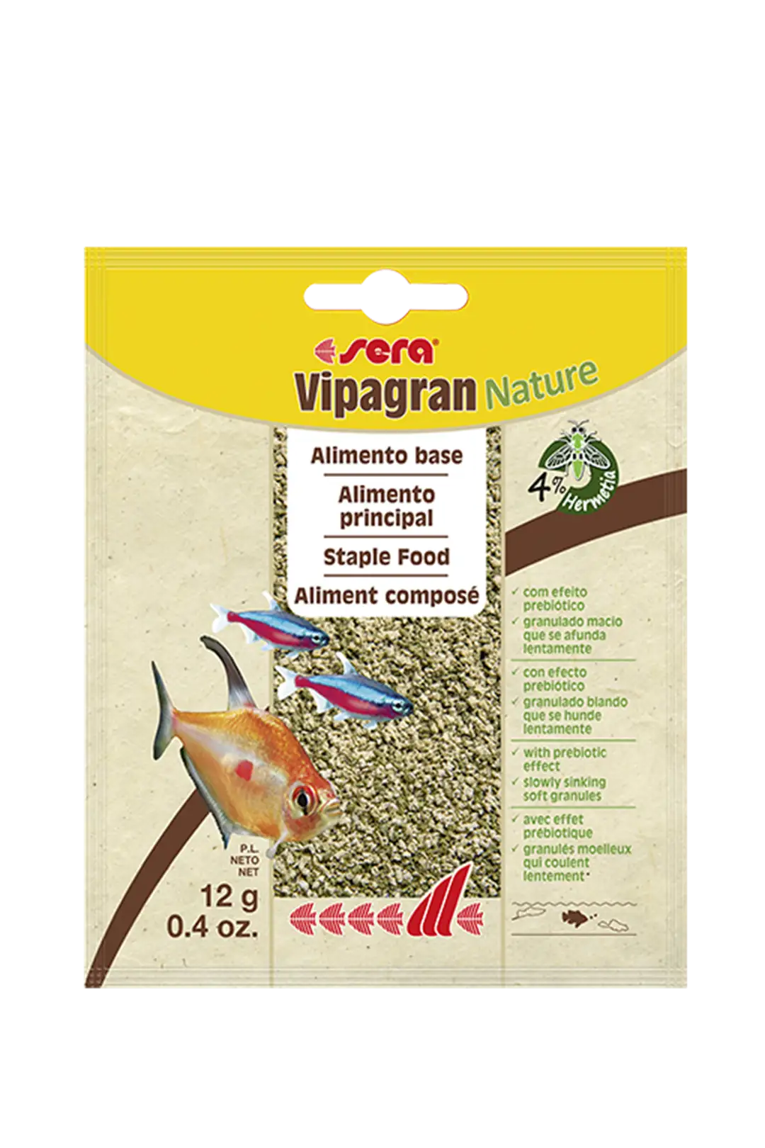 Ürün görseli: Sera Vipagran Nature 12 gr Granül Balık Yemi