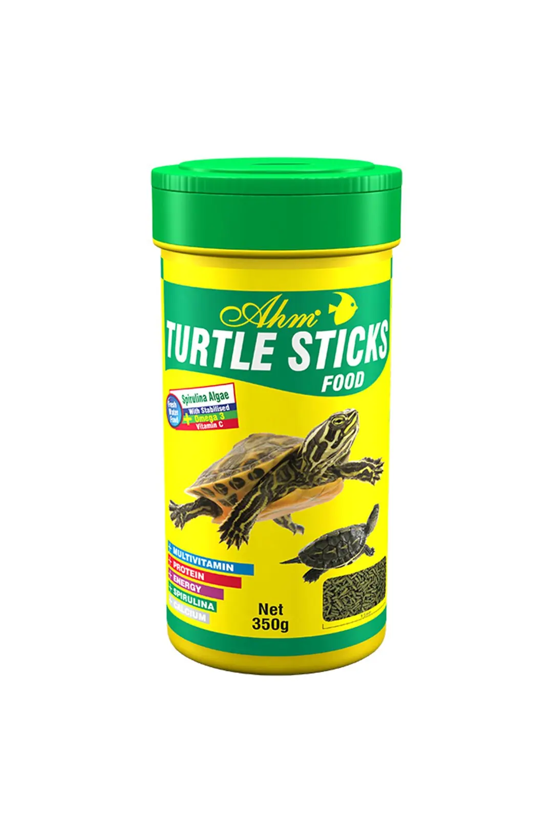 Ürün görseli: Ahm Turtle Sticks Green Food 250 ml Kaplumbağa Yemi