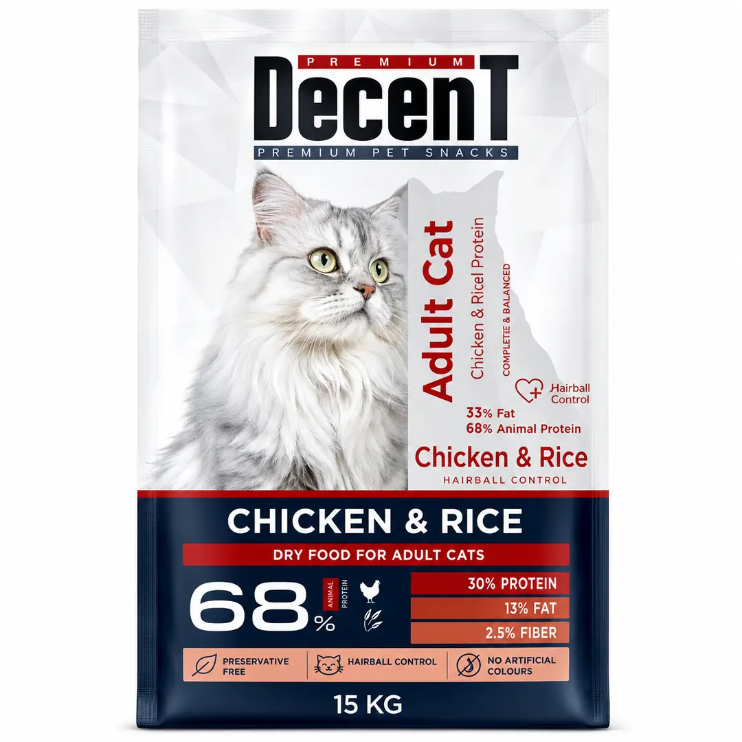 Ürün görseli: Decent Tavuklu 15 kg Yetişkin Kedi Maması
