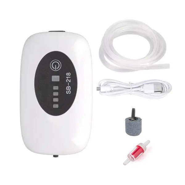 Ürün görseli: Sobo Usb Şarjlı Akvaryum Sessiz Mini Hava Motoru 1W 3Lt/dak SB-218