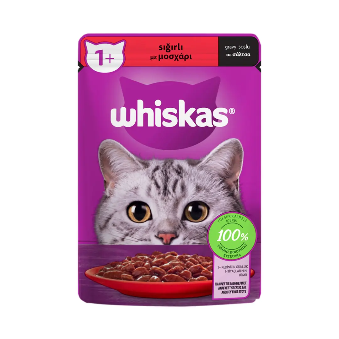 Ürün görseli: Whiskas Sığırlı Poşet Yaş Mama 85 G