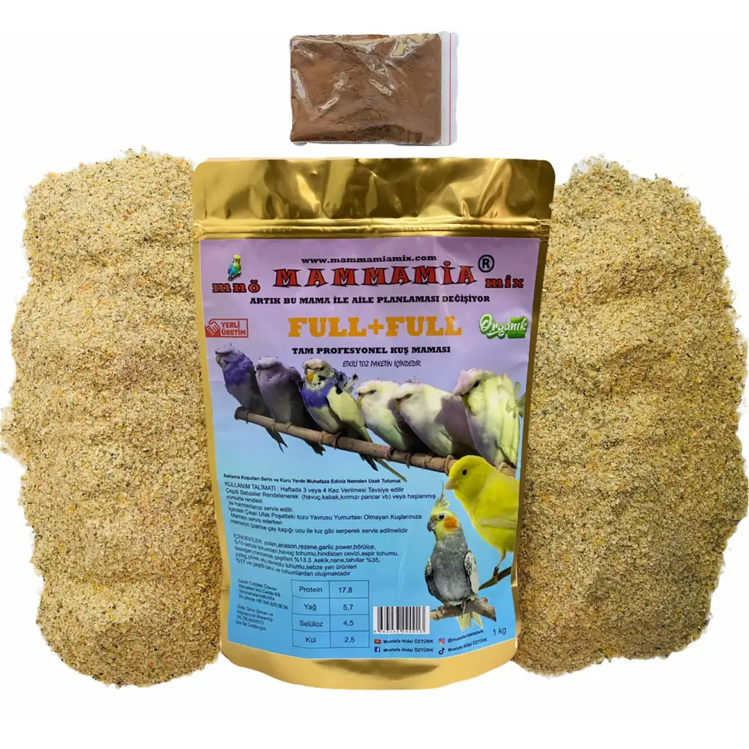 Ürün görseli: Mamamia Mix Tam Profesyonel Kuş Maması 1 Kg 