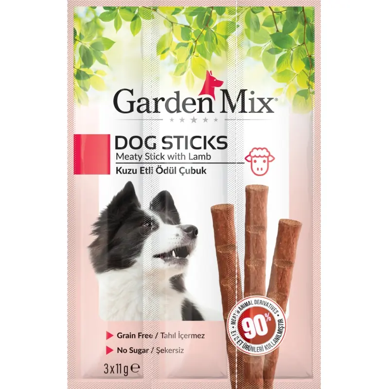 Ürün görseli: Gardenmix Kuzu Etli Köpek Stick Ödül 3*11g 20‘li