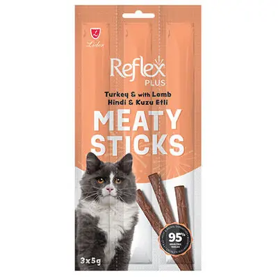 Ürün görseli: Reflex Cat Stick Hindi ve Kuzu Etli - 35 Adet