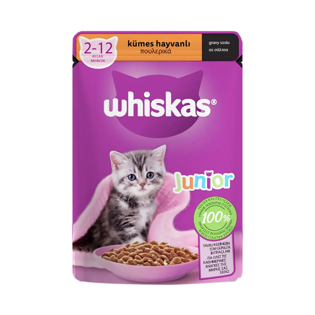 Ürün görseli: Whiskas Kümes Hayvanlı Yavru Kedi Yaş Mama 85 G