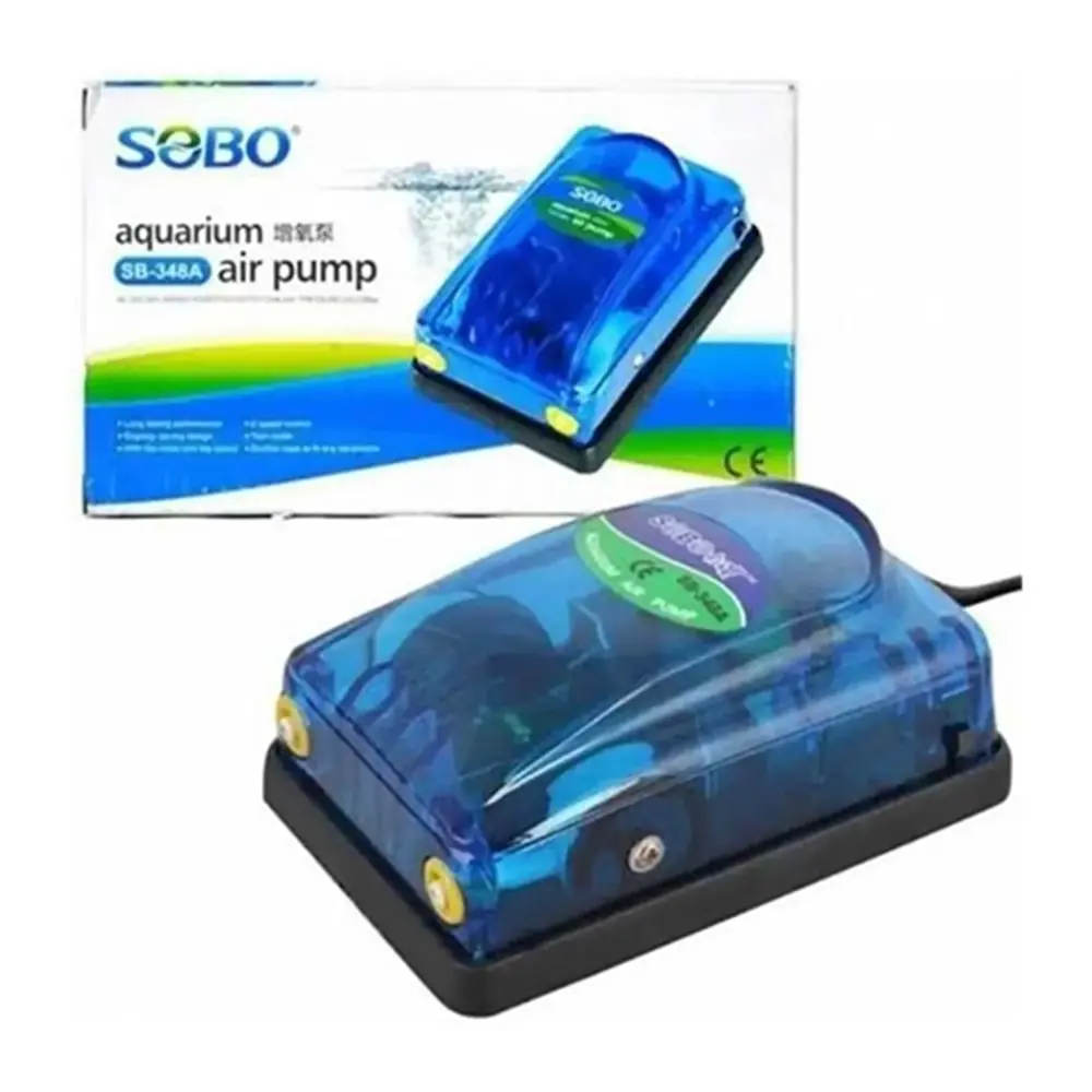 Ürün görseli: Sobo SB-348 Çift Çıkışlı Hava Motoru 2x4 L/dak 5 W.