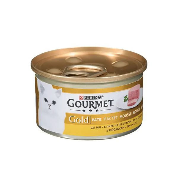 Ürün görseli: Gourmet Gold Kıyılmış Tavuklu Yetişkin Kedi Konservesi 85gr