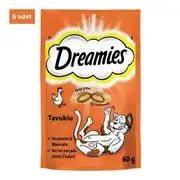 Dreamies Tavuklu 60 gr 6'lı Kedi Ödül Maması