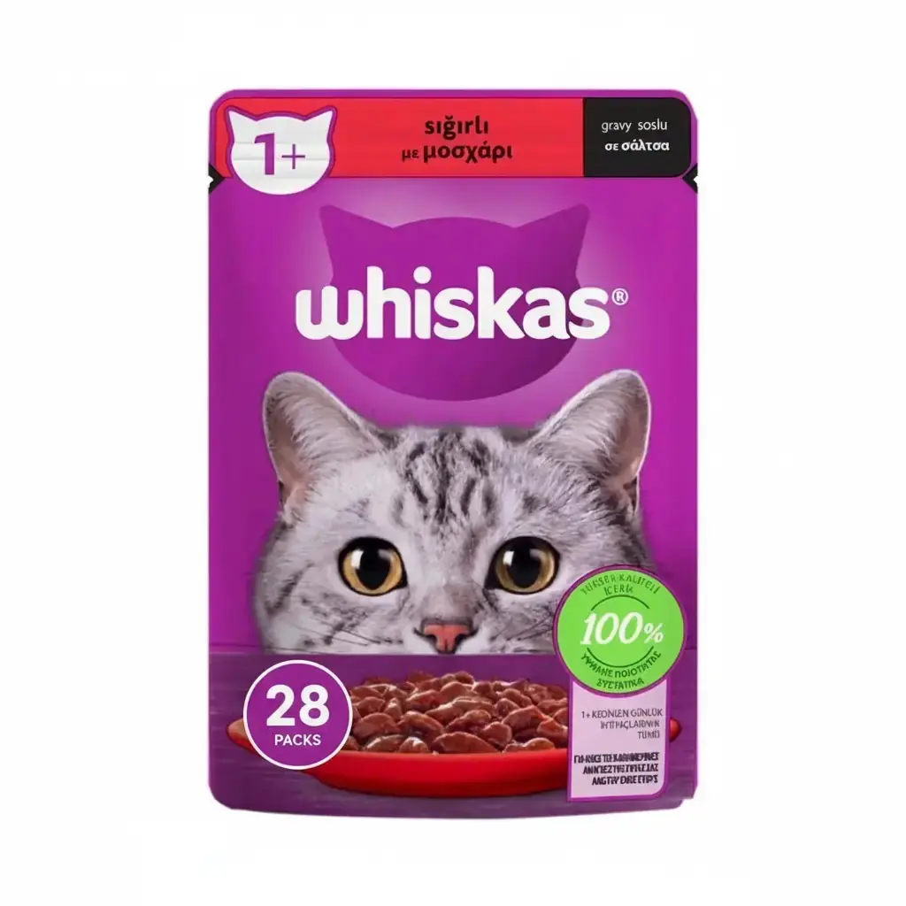 Ürün görseli: Whiskas Pure Delight Sığır Etli 85 gr 28'li Yetişkin Kedi Yaş Maması