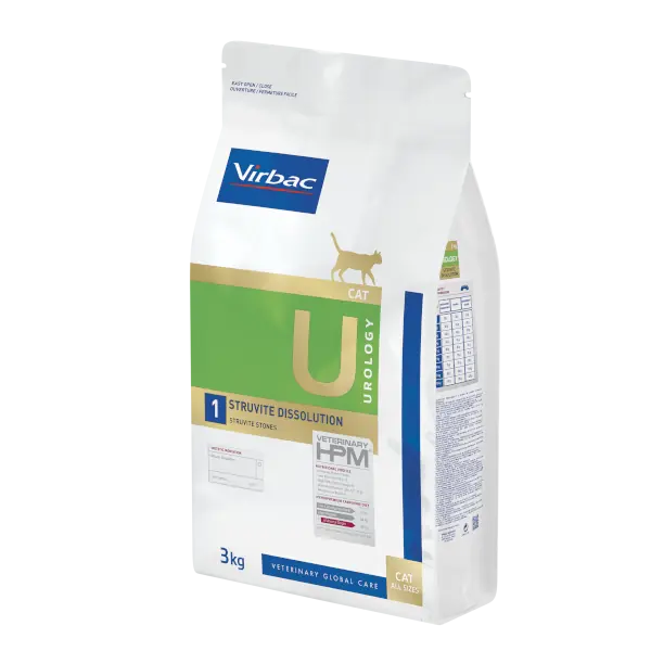 Ürün görseli: Virbac Urology - Struvite Dissolution (U1) Kedi Kuru Maması 3 kg