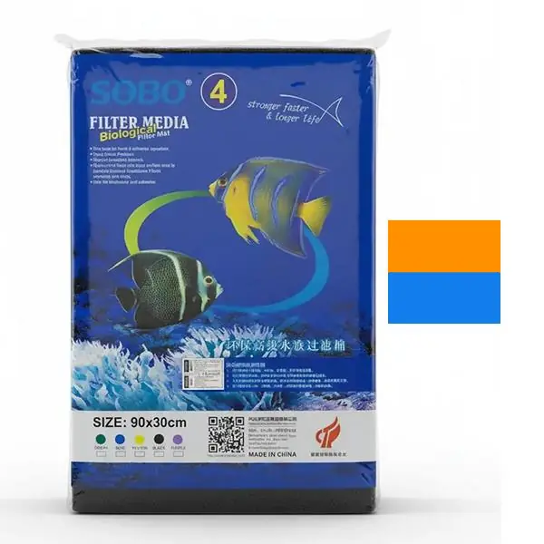 Ürün görseli: Sobo Filtre Süngeri 90x30x2 Turuncu Mavi
