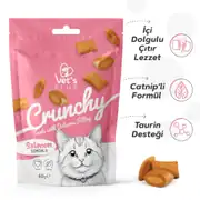 Vet's Plus Crunchy İçi Dolgulu Somonlu ve Catnipli Kedi Ödül Bisküvisi 60gr