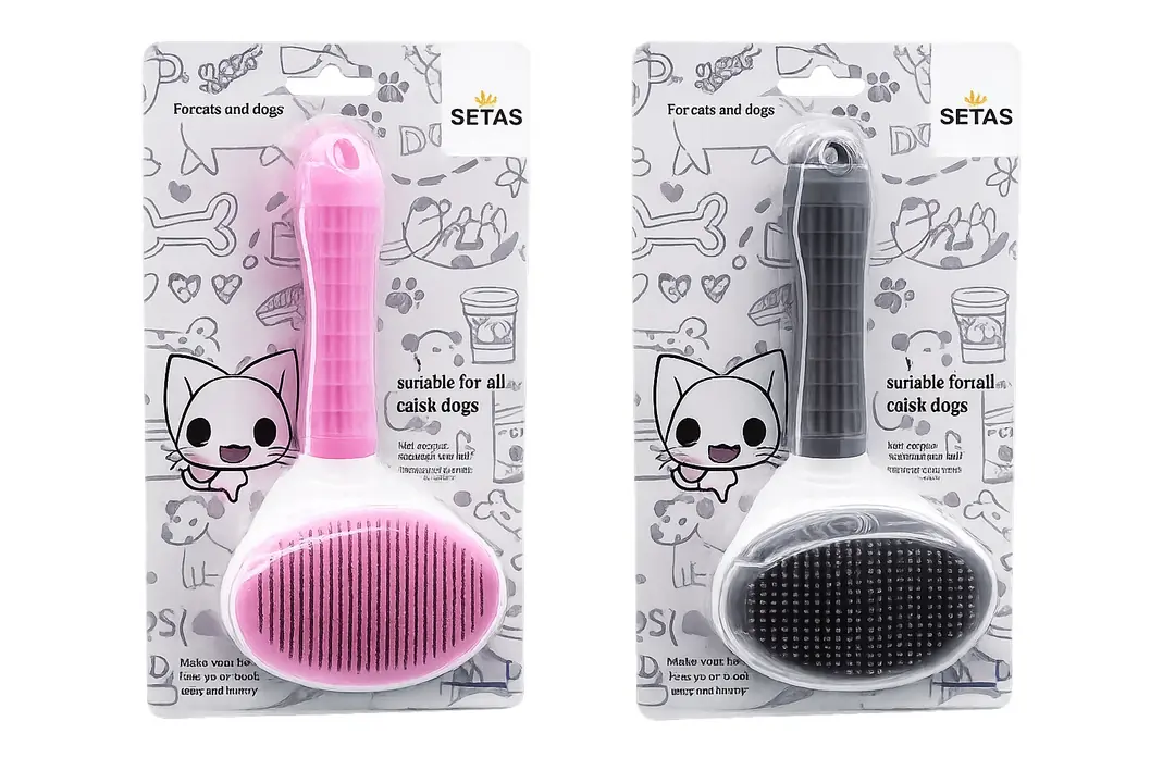 Kedi ve Köpekler Lüx Basmalı Oval Tarak