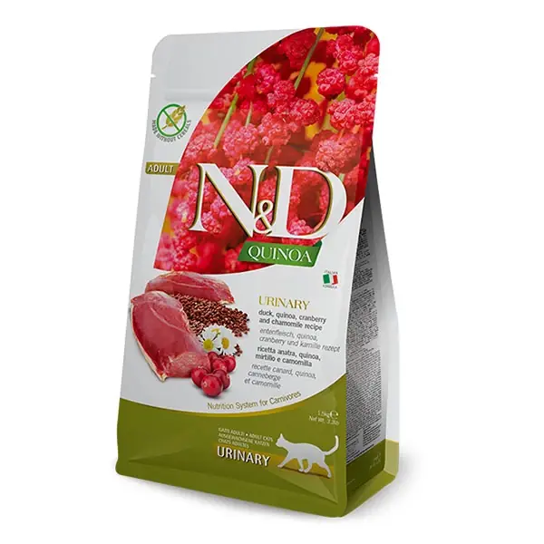 Ürün görseli: ND Quinoa Urinary Ördek ve Kinoalı İdrar Yolları Destekleyici Kedi Maması 5 Kg