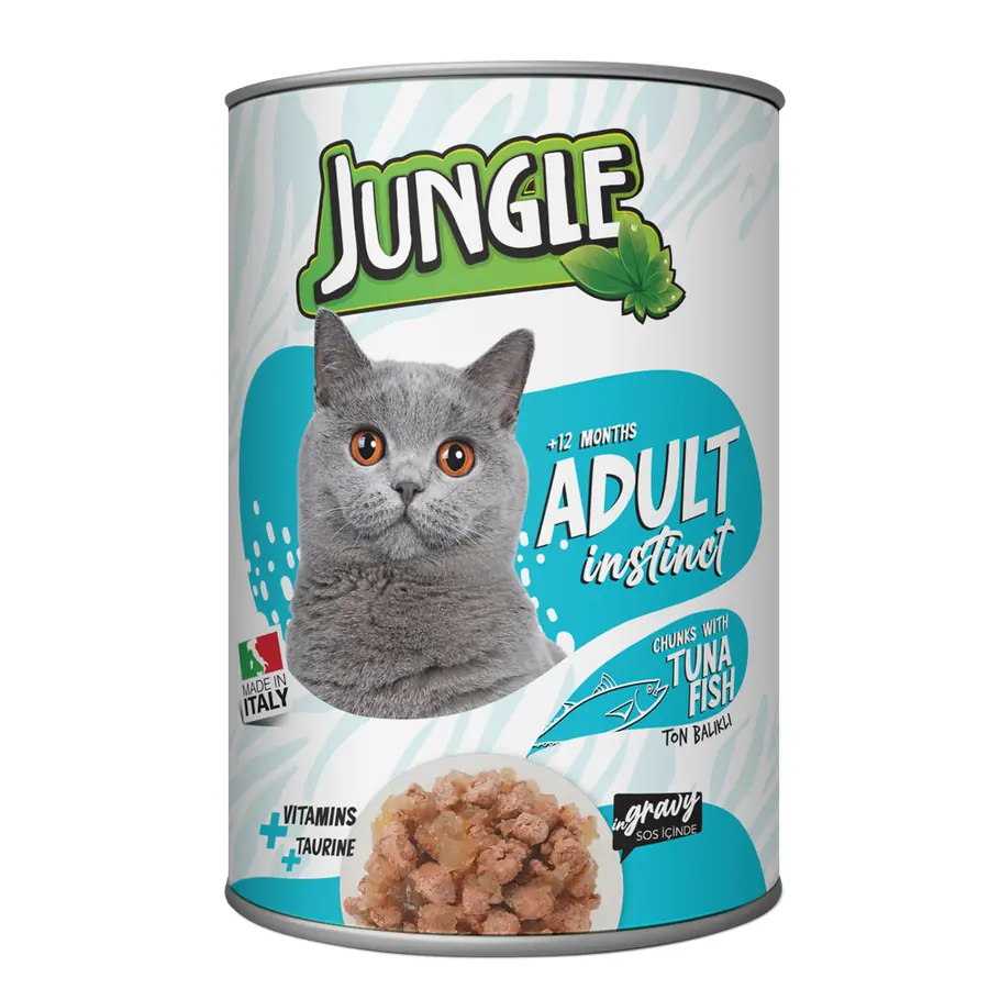 Ürün görseli: Jungle Kedi 415 gr Ton Balıklı Konserve 24 Adet